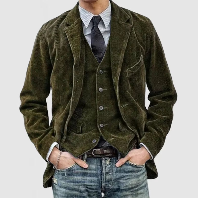 European Casual Corduroy Coat