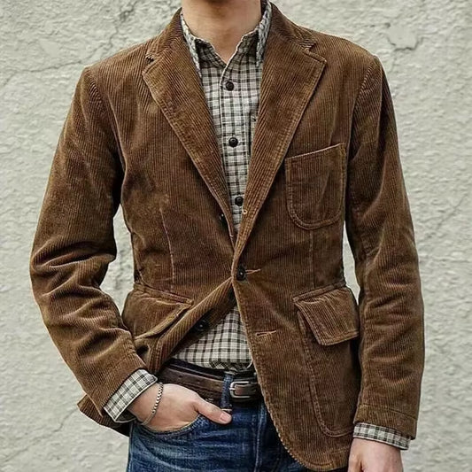 European Casual Corduroy Coat