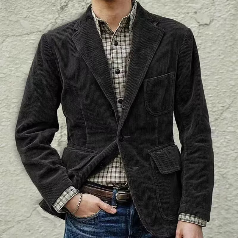 European Casual Corduroy Coat